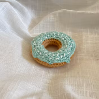 Donut turkos glasyr - virkad