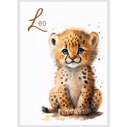 Namntavla - Leopard
