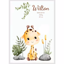 Namntavla - Giraff