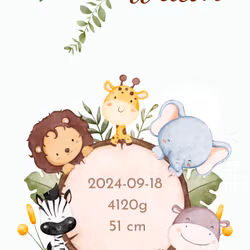 Namntavla - Safaridjur