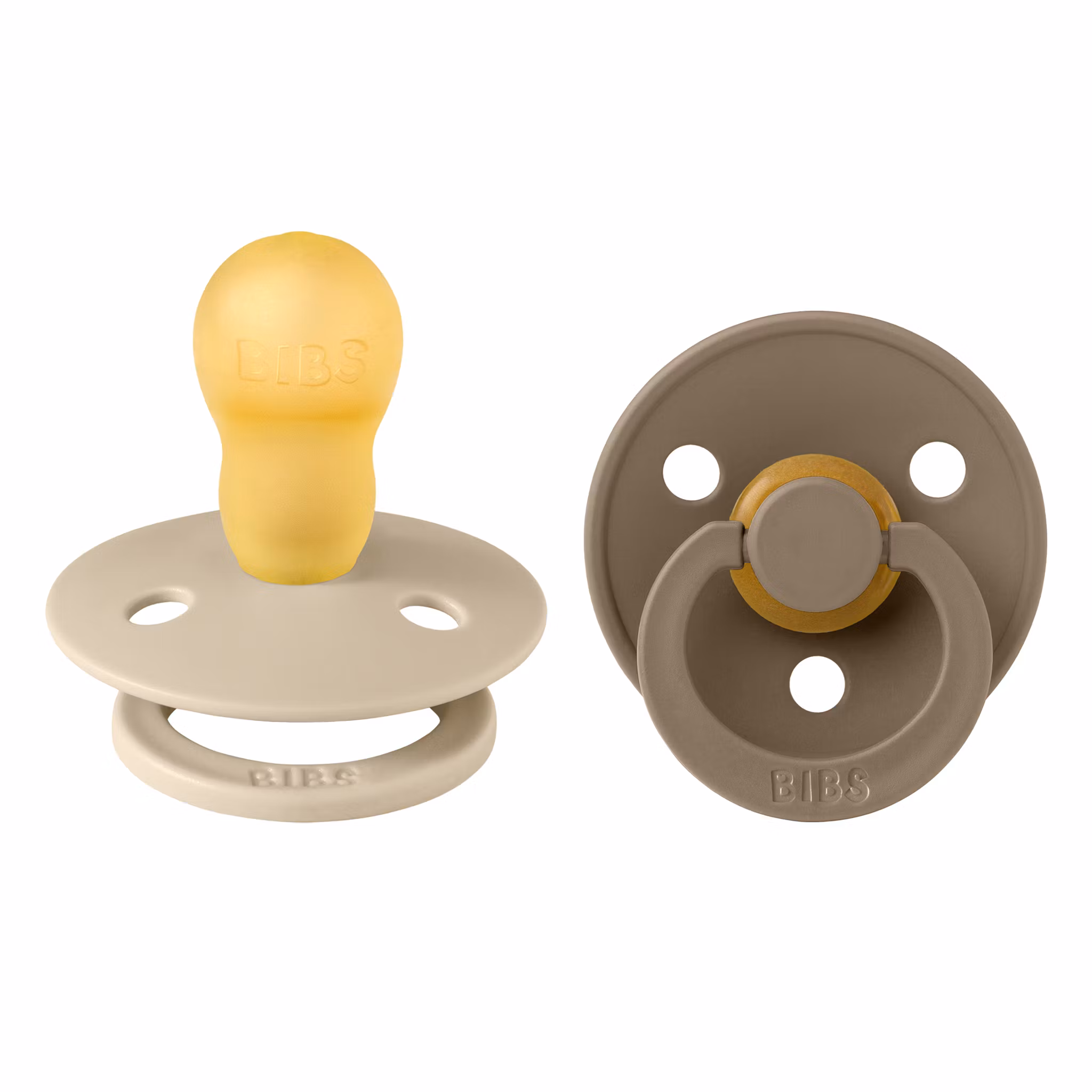 BIBS Colour napp 2pack - Vanilla/Dark Oak latex storlek 3