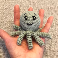 Skallra virkad - Bläckfisk grön