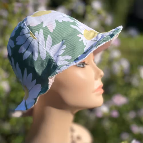 wavy n happy hat i gröna mönstret Anna