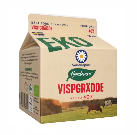 KD Vispgrädde 40% KRAV 0,3liter KORT DATUM, Skånemejerier