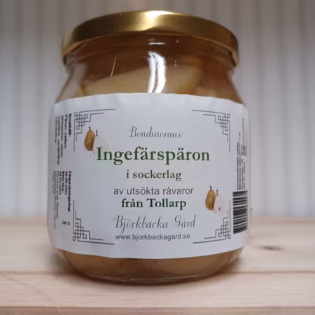 Ingefärspäron i sockerlag 540g, Bondmorans