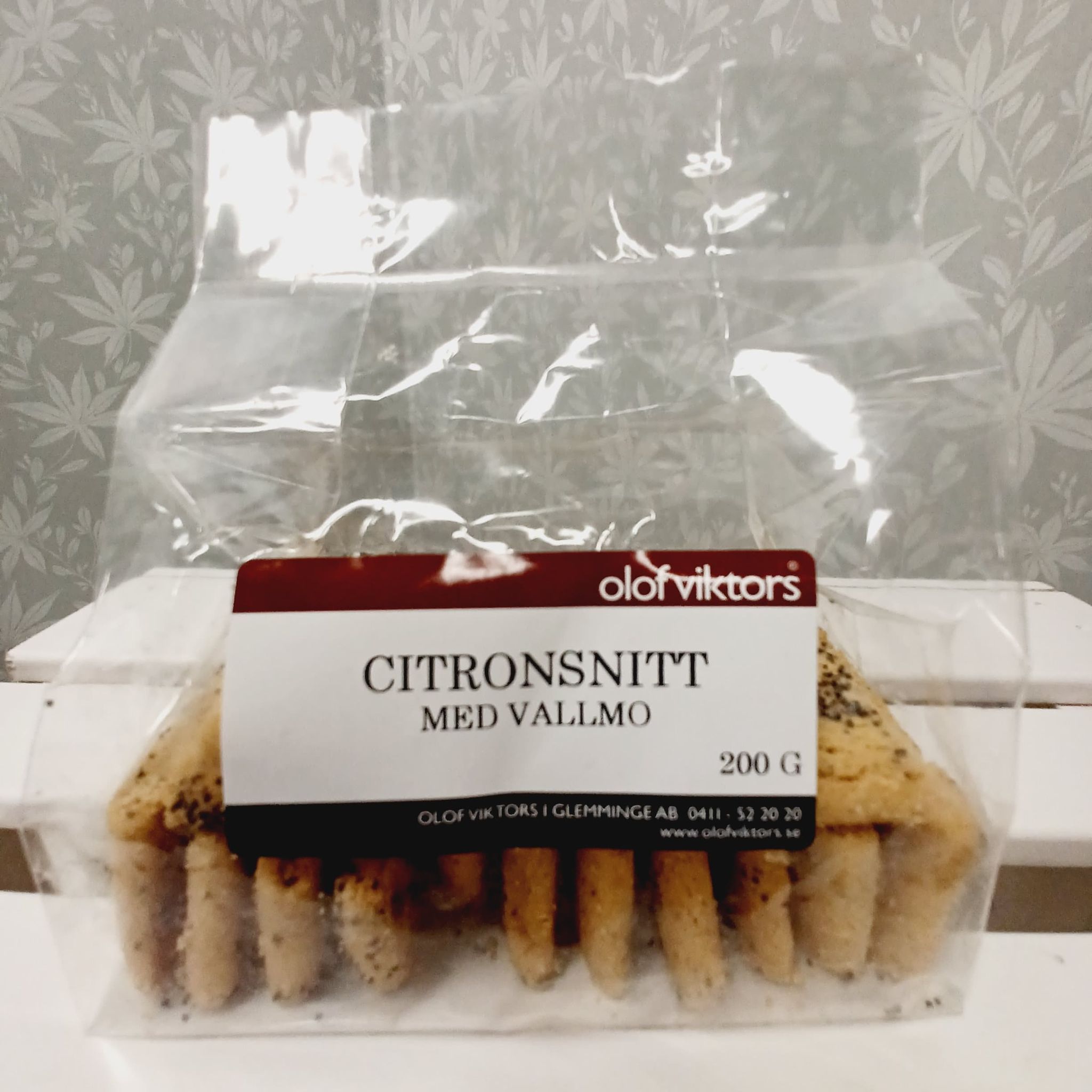 Citronsnitt med vallmo 200g, Olof Viktors