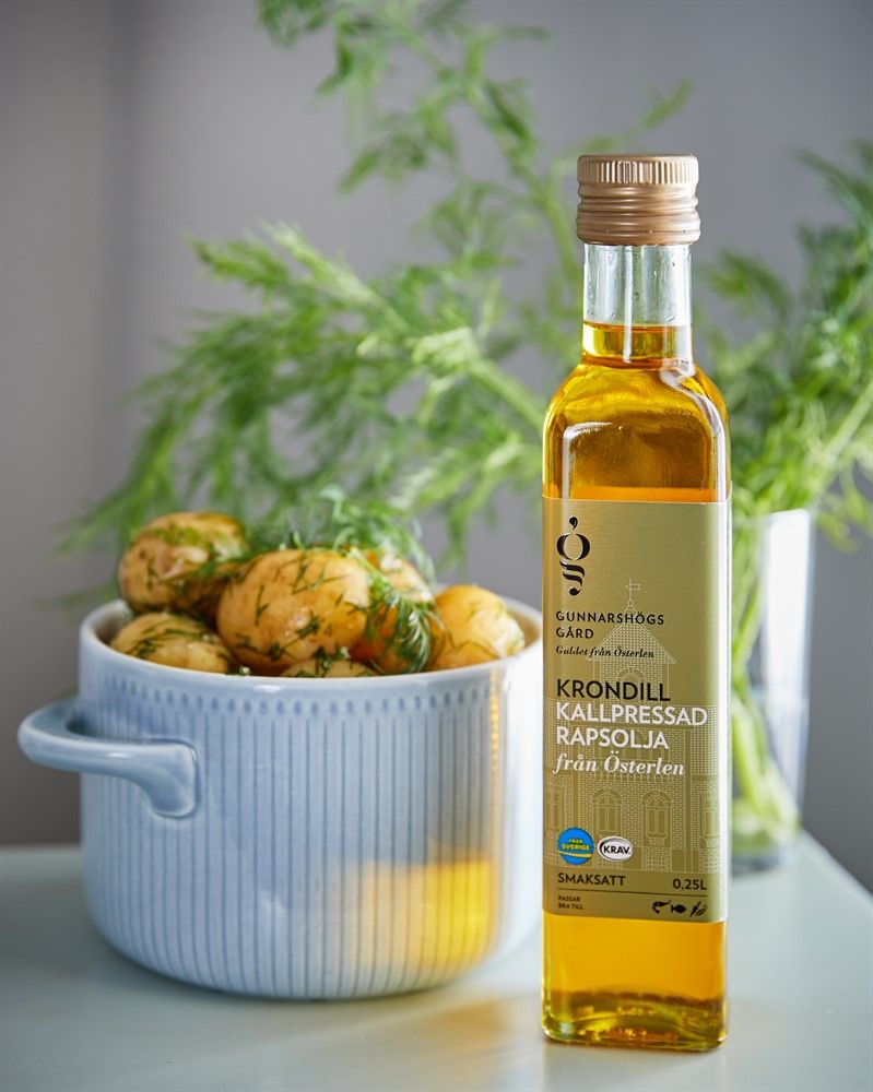 Kallpressad  Rapsolja Krondill KRAV, 250ml, Gunnarshög