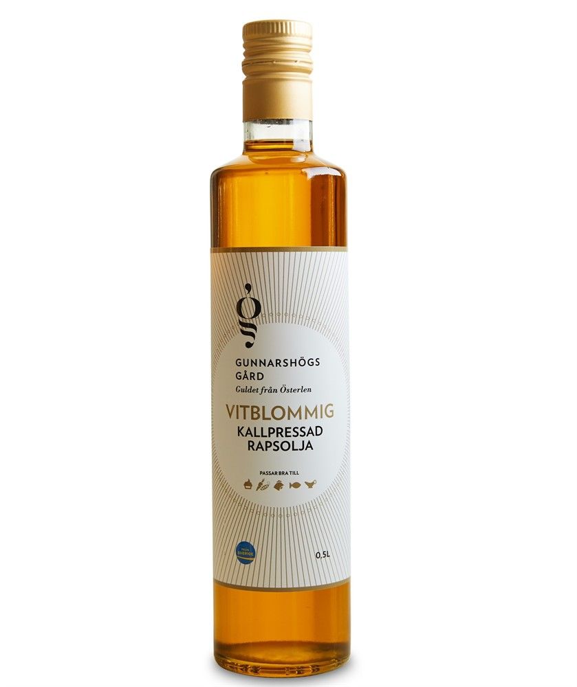 Kallpressad Rapsolja Vitblommig KRAV, 500 ml, Gunnarshög