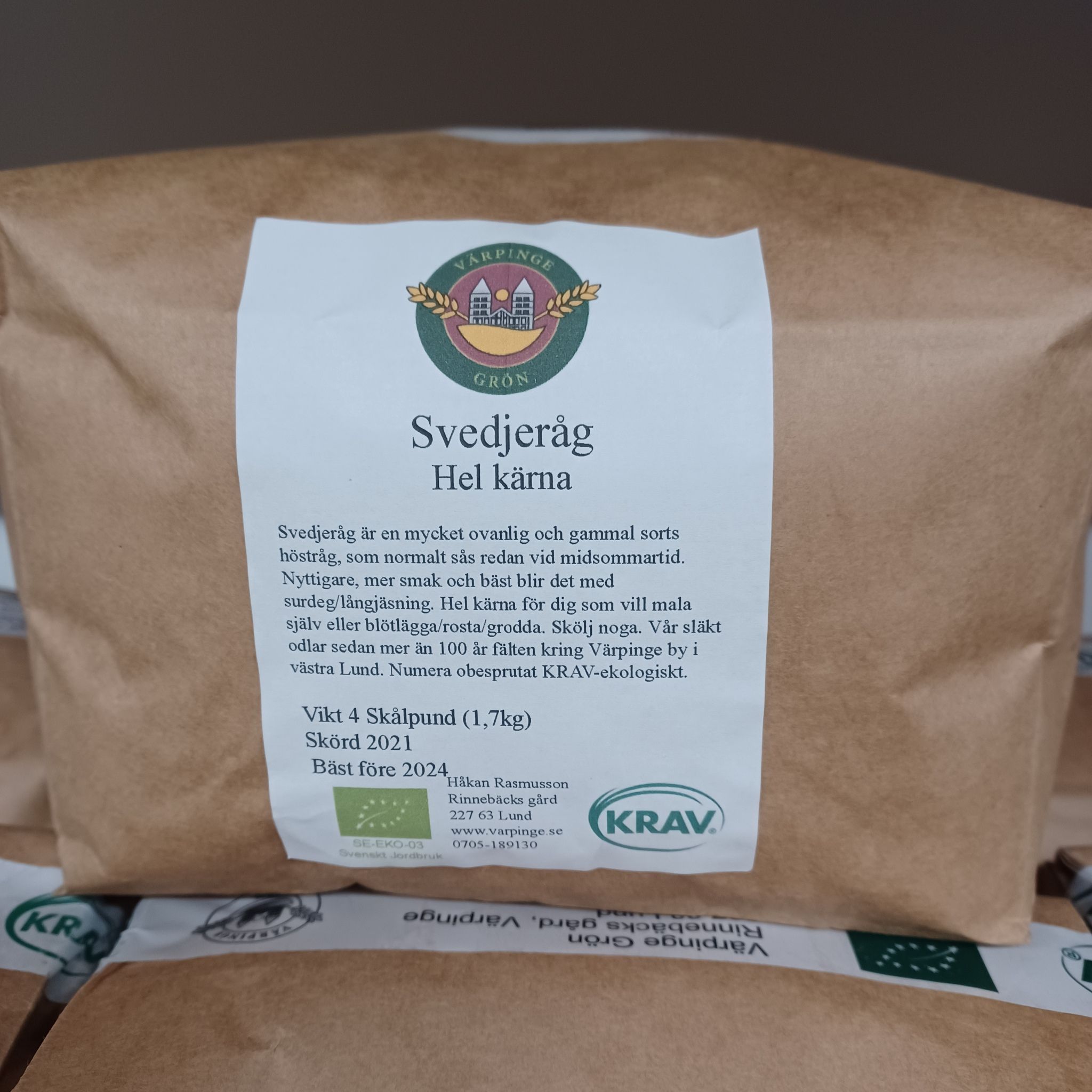 Svedjeråg, Hel Kärna KRAV 1,7kg, Värpinge Grön