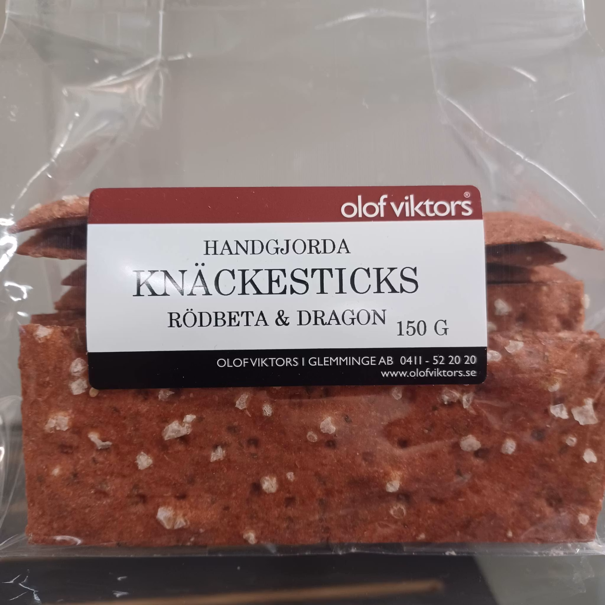 Knäckesticks Rödbeta & Dragon 150 g, Olof Viktors