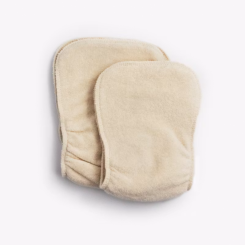 Blöjinlägg, All-in-two, ekologisk bomullsfrotté 2-pack, Vimse