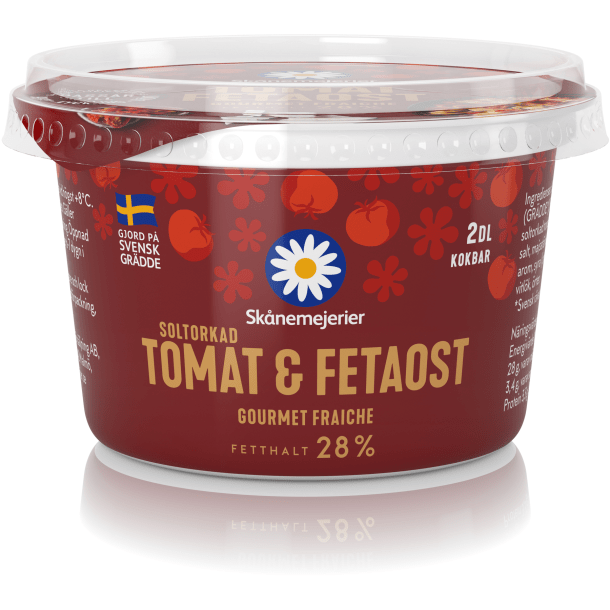 Gourmet Fraiche Soltorkad tomat & Fetaost 28% 2 dl, Skånemejerier