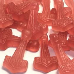 Raspberry Mjölnir vingummi Hallon, Viking Sweets