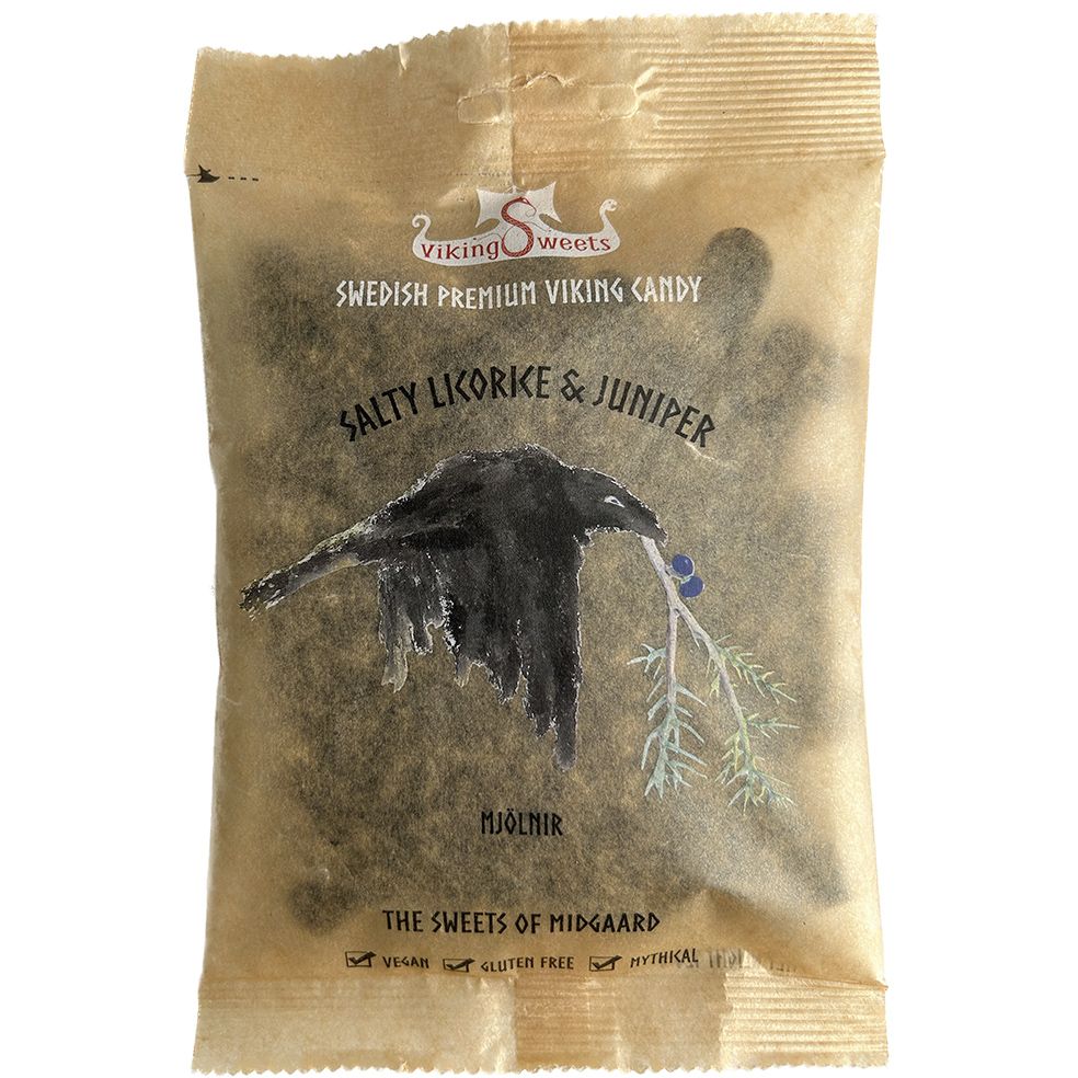 Salty Licorice & Juniper Mjölnir saltlakrits, Viking Sweets
