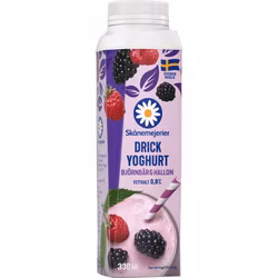 Drickyoghurt Björnbär/Hallon 0,8% 330 ml, Skånemejerier