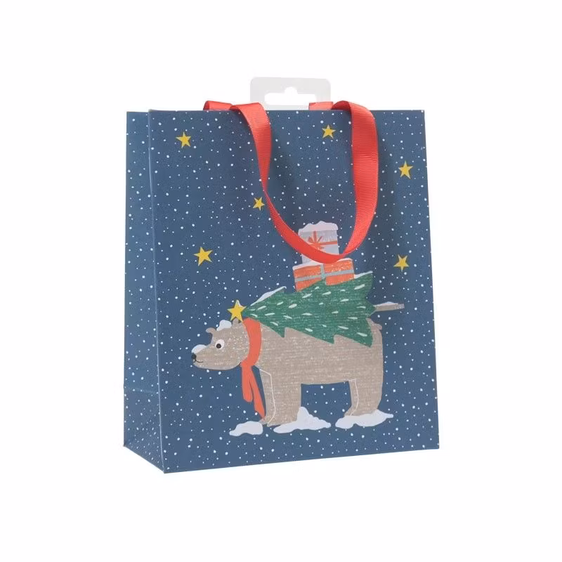Presentpåse Blå Jul, liten