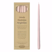 Herrgårdsljus Dimrosa 38 cm, handstöpta