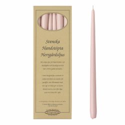 Herrgårdsljus Dimrosa 38 cm, handstöpta