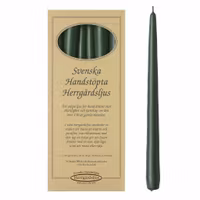 Herrgårdsljus matt Mörkgrön 30 cm, handstöpta