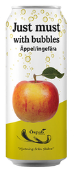 Just must med bubblor Äppel/Ingefära 25 cl, Öspab