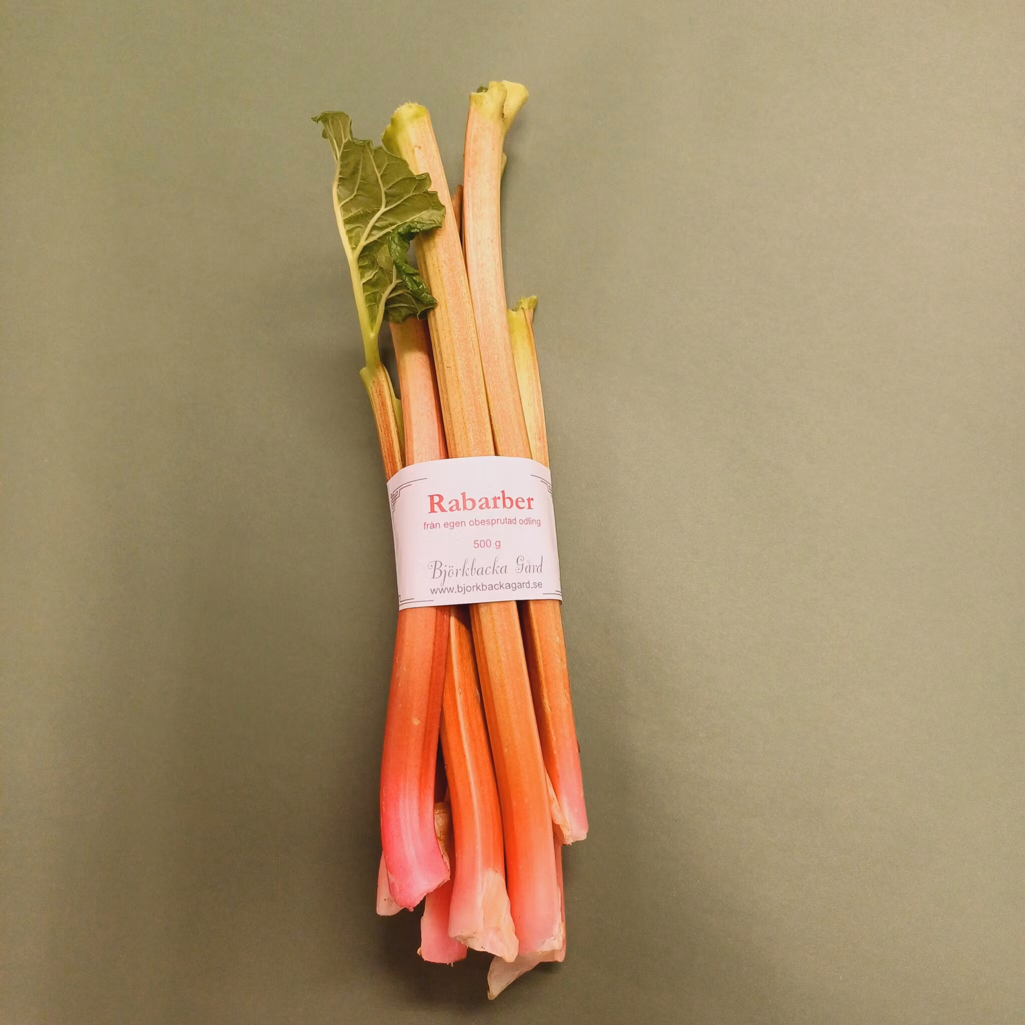 Rabarber 500g, obesprutad Björkbacka Gård