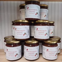 Rabarb & Jordgubbsmarmelad 325g, Bondmorans