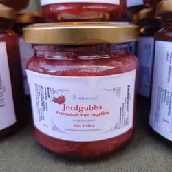 Jordgubbsmarmelad ned ingefära 200g, Bondmorans