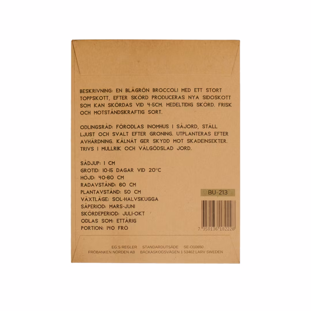 Broccoli 'Sebastian', Fröbanken