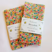 Bivaxduk 30x30 cm, Vit Flower Power, Bondmorans