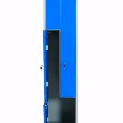 Klädskåp, blå/grå 2 d/Z-modell