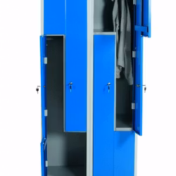 Klädskåp, blå/grå 4 d/Z-modell