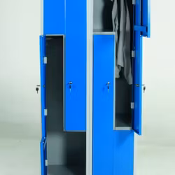 Klädskåp, blå/grå 4 d/Z-modell