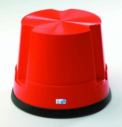 Stegpall, plast, 1 steg, röd
