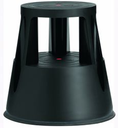 Stegpall, plast, 2 steg, svart