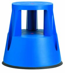 Stegpall, plast, 2 steg, blå