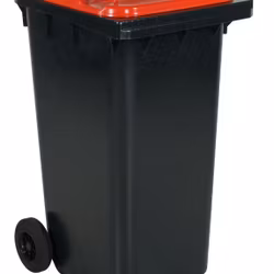 Avfallskärl 240 L, rött lock