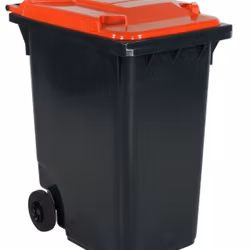 Avfallskärl 360 L, rött lock