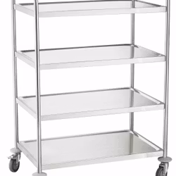 Plattformsvagn 4 hyllor, Rostfri