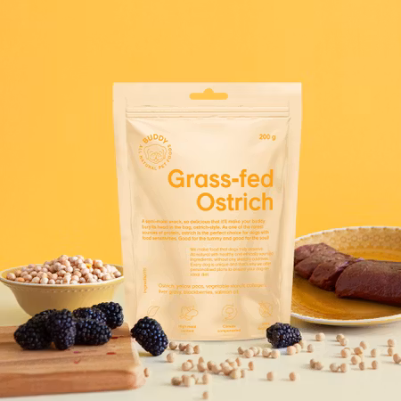 Belönings godis Grass-fed Ostrich 200 gram