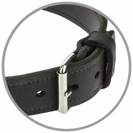Halsband läder 2 lager