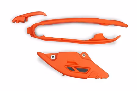 UFO Kedjestyrare & Svingarmsskydd Kit Orange KTM 125cc+ 2023-