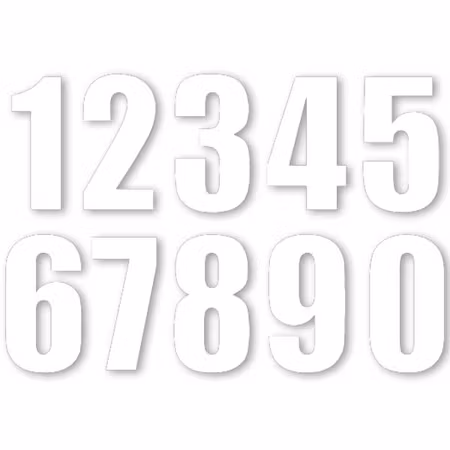 Motion STD Siffror ED2 Vit, Set med 3st, 14cm höga