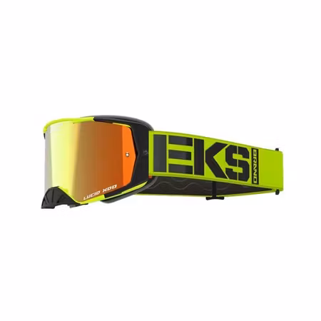 EKS Lucid Caliber FLO YELLOW Gold Mirror Lens