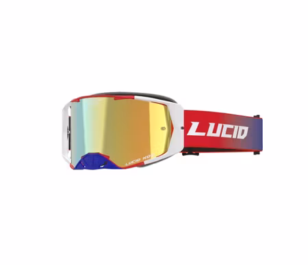 EKS Lucid Goggle, Red/White/Blue Fade
