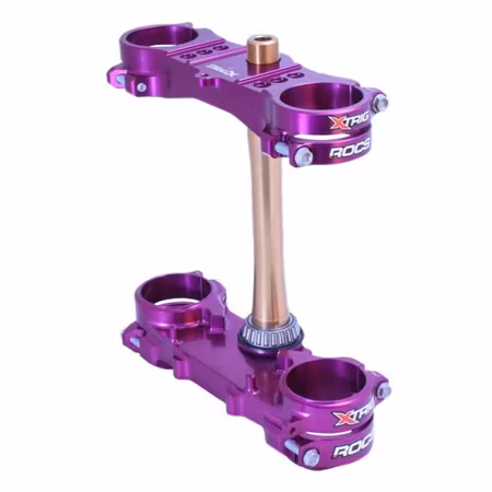 X-Trig ROCS Tech Triple Clamp Styrkrona, 25mm Offset Yamaha Fantic YZF125  LILA