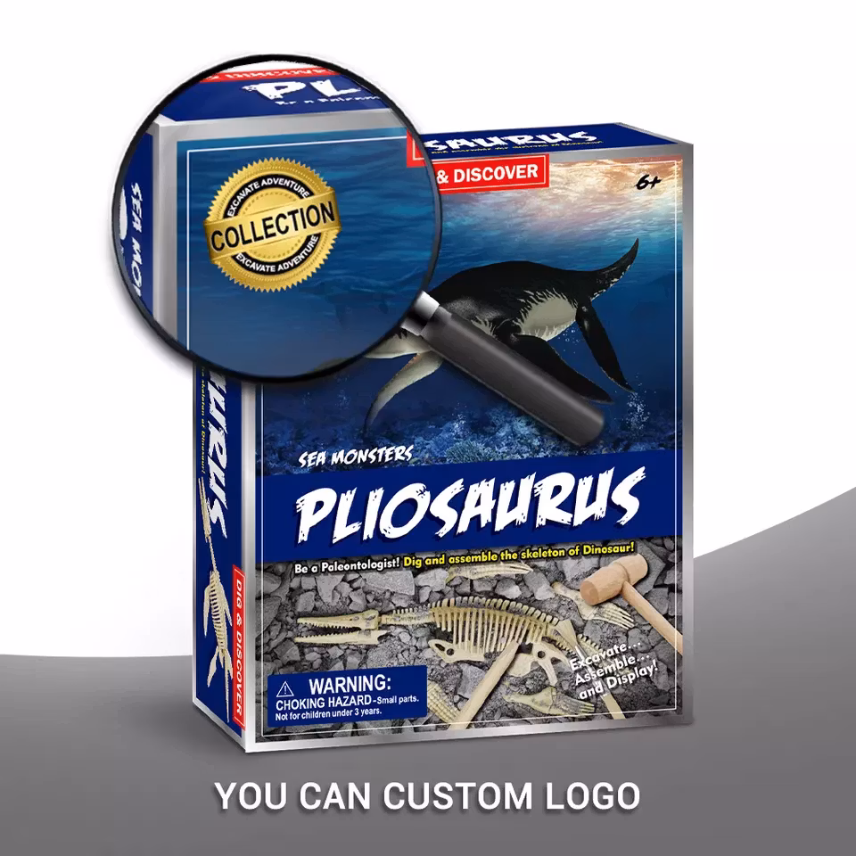 Upptäck magin med utgrävning av ett dinosaurie skelett!