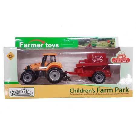 Köp traktor med släp Farmer Toys