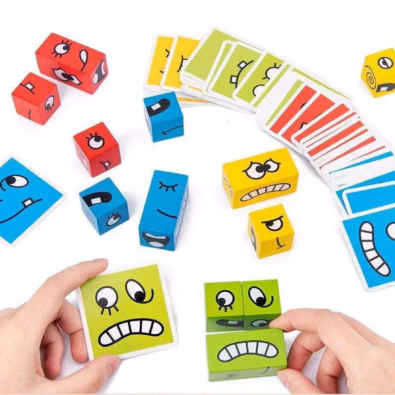 Montessori Geometric Fun Cube bra och enkelt spel för att inspirera och väcka barnens fantasi.