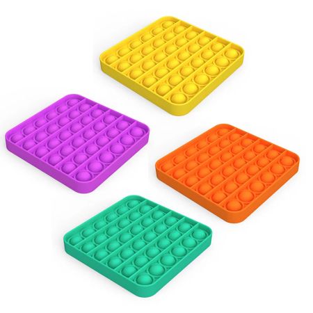 Fyrkantig Pop It Fidget Toy – Färgglad stresslindring