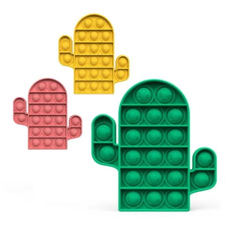 Pop It Fidget Toy kaktus – Färgglad stressleksak